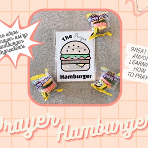 Prayer Hamburger Handout & Teaching Aid - Bite Into Prayer - LDS Come Follow Me - Digital Download