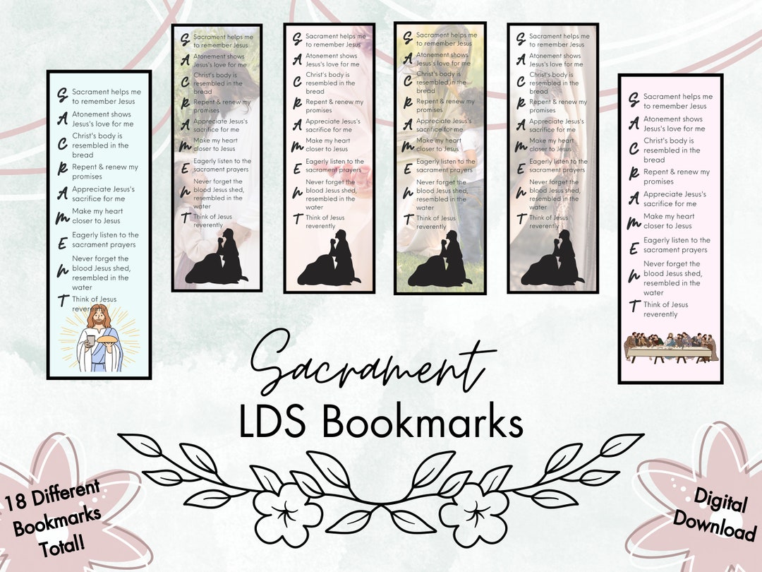 Sacrament Acronym Bookmarks - Remembering Jesus - Primary Handouts ...