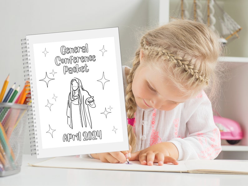 General Conference Activity Packet Digital Download April 2024 Primary and Youth Coloring Activity Book Pages Easter & Spring image 8