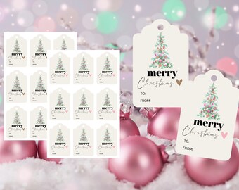 Holiday Christmas Gift Tags - Printable Xmas Present Labels - Digital Download