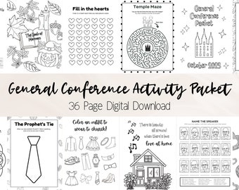 Activiteitenpakket algemene conferentie – digitale download – oktober 2023 – jeugdwerk en jeugd – kleurplaten activiteitenboek