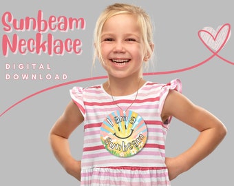 Sunbeam Welcome Necklace - Printable LDS Primary Sunbeam Handout - I Am A Sunbeam - Digital Download