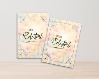 Cita de Think Celestial LDS - Imprimible - Decoración del hogar - Folleto - Descarga digital