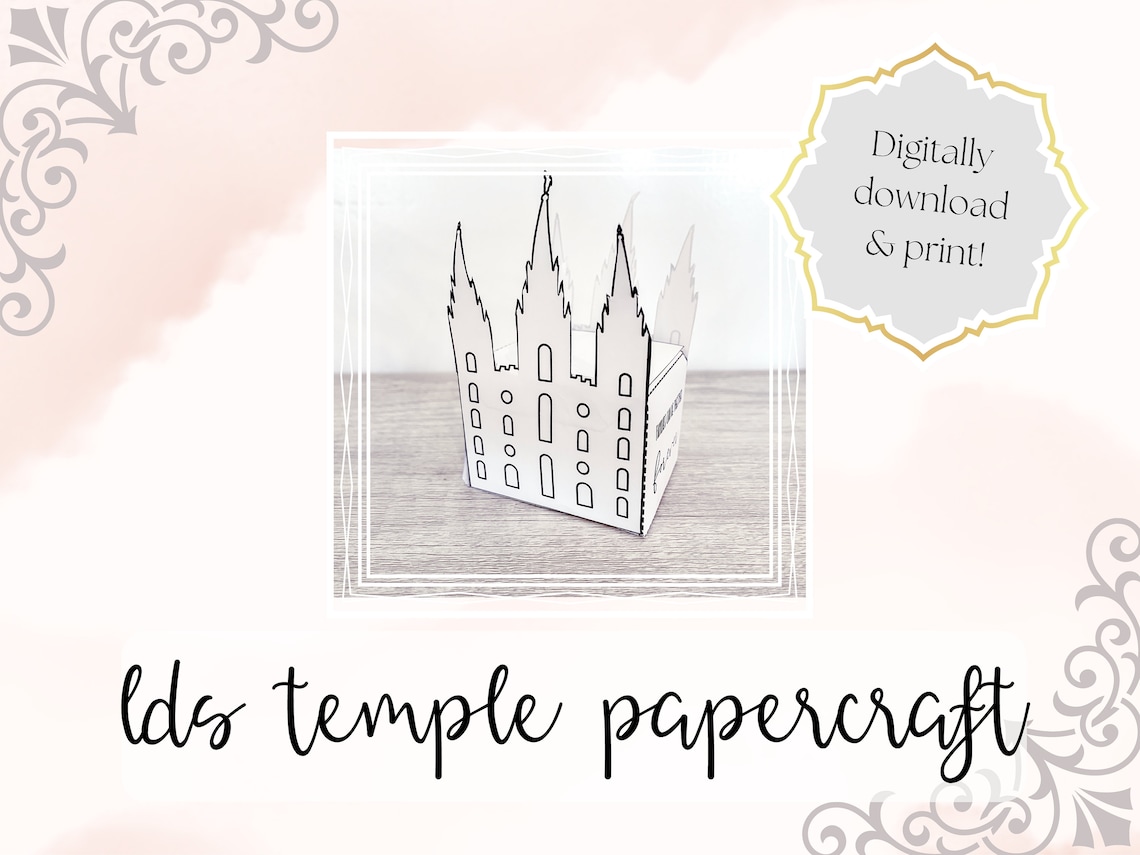 LDS Temple Paper Craft, Digital Download - Etsy