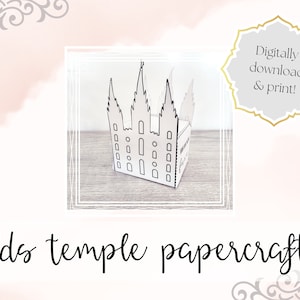 LDS Temple Paper Craft, digitale download