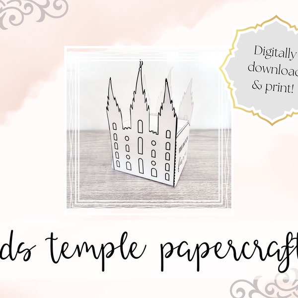 LDS Temple Paper Craft, Digital download