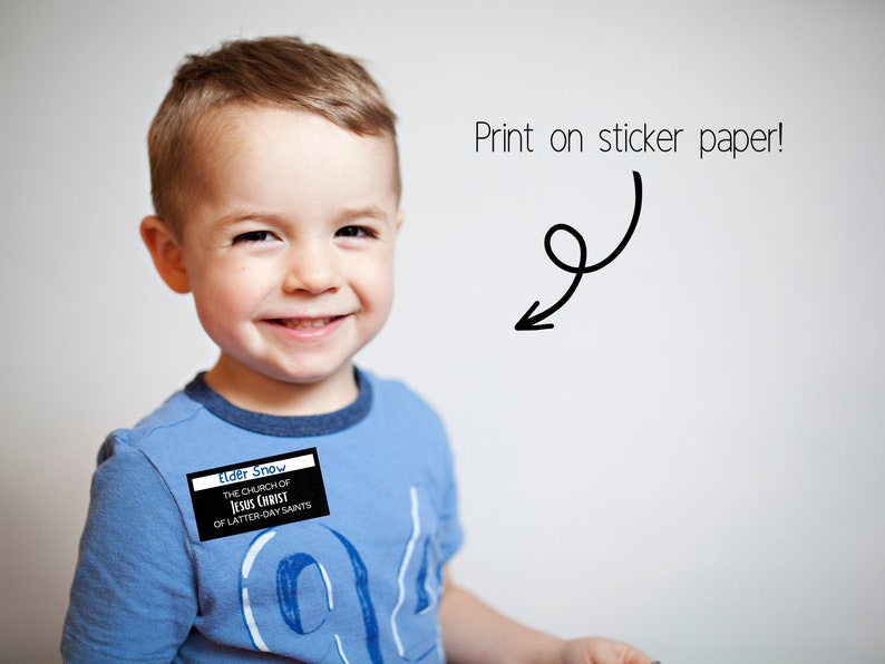 Printable LDS Missionary Name Tags Digital Download Church Etsy