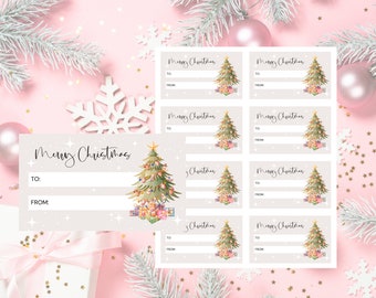 Holiday Christmas Gift Tags - Printable Xmas Present Labels - Digital Download