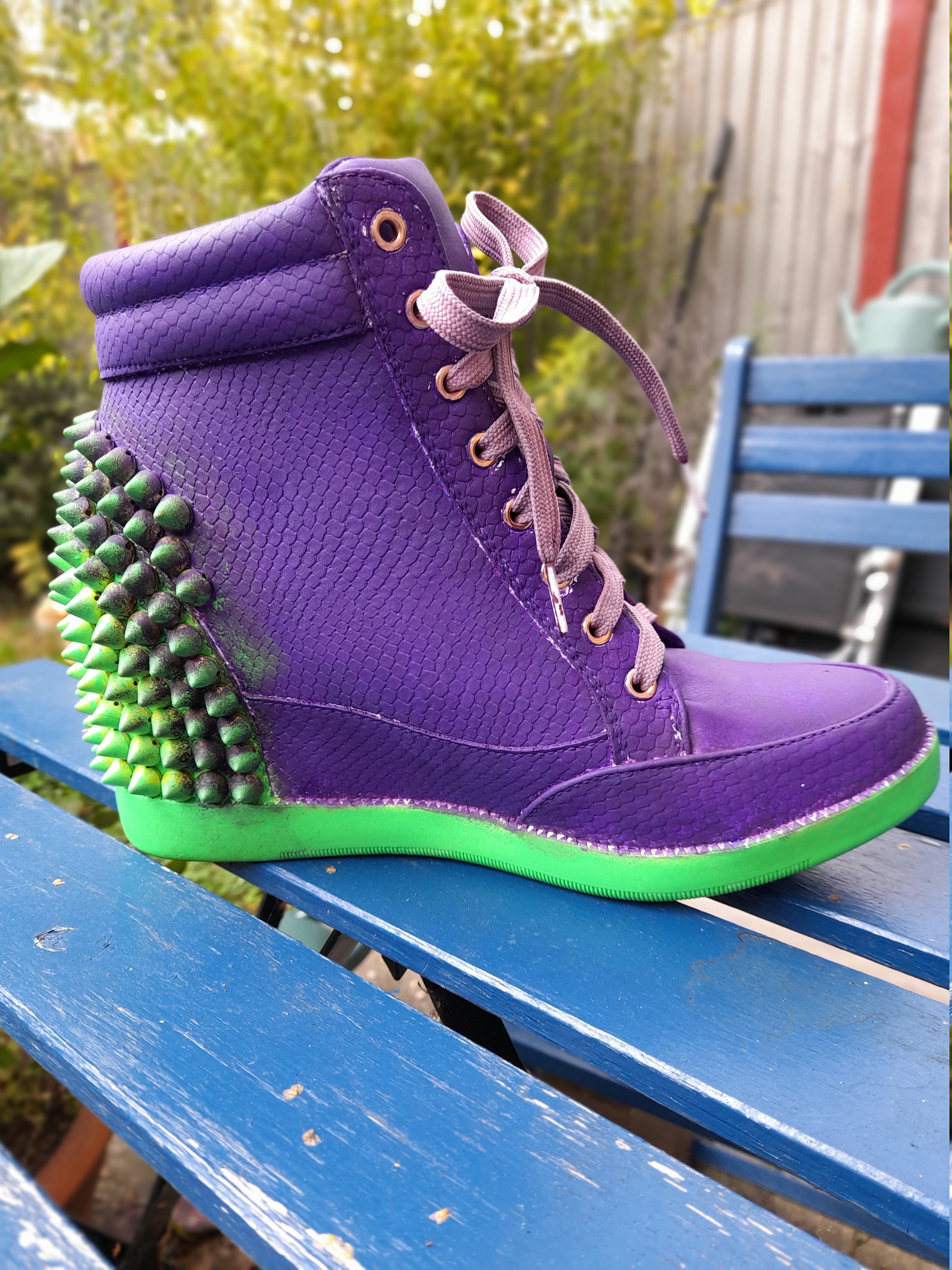 Spike Purple Sneakers Descendants Disney Shoes Sneaker -  Hong