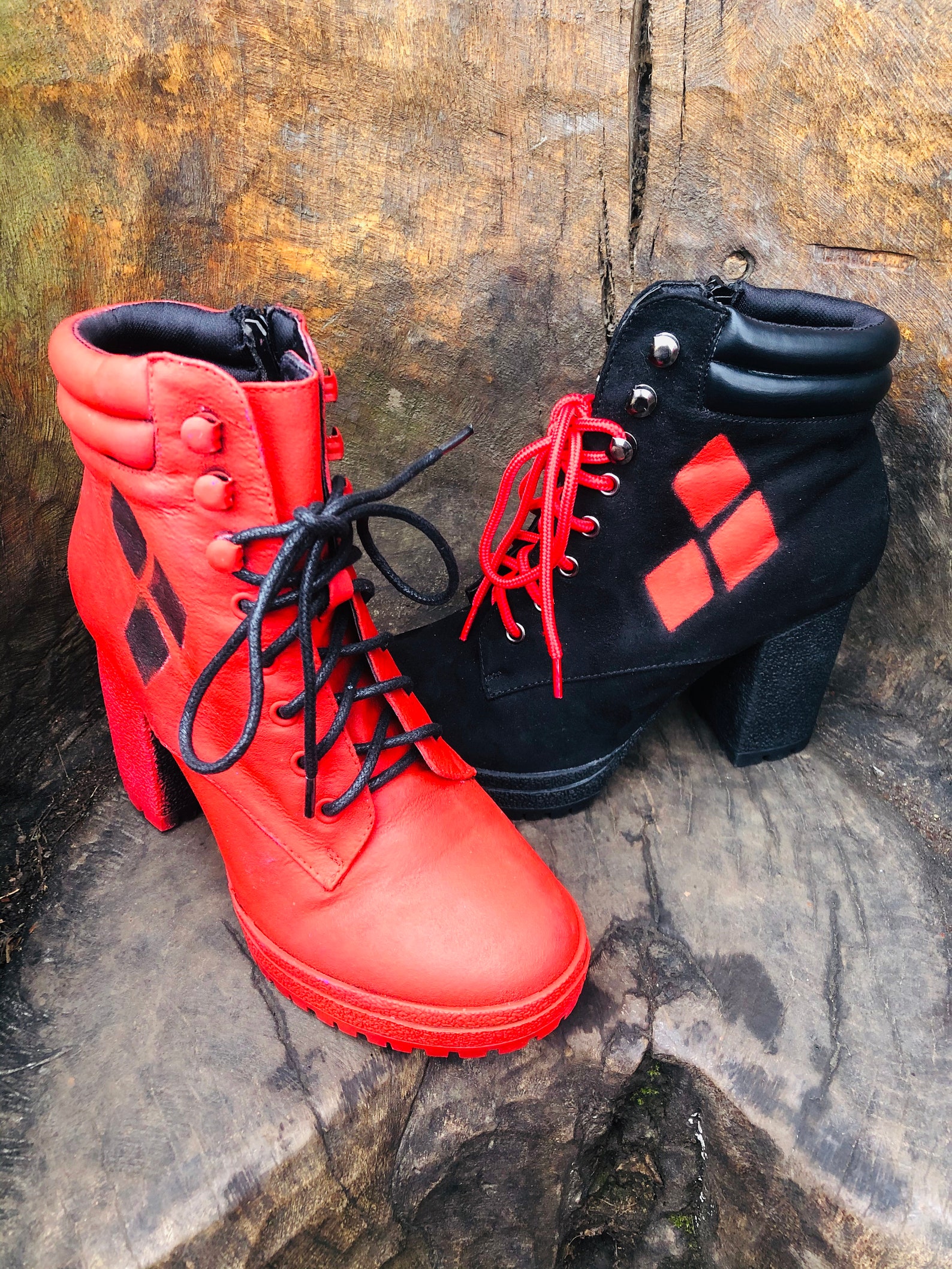 Harley Quinn Cosplay Shoes Comic Book Shoes Costume Shoes