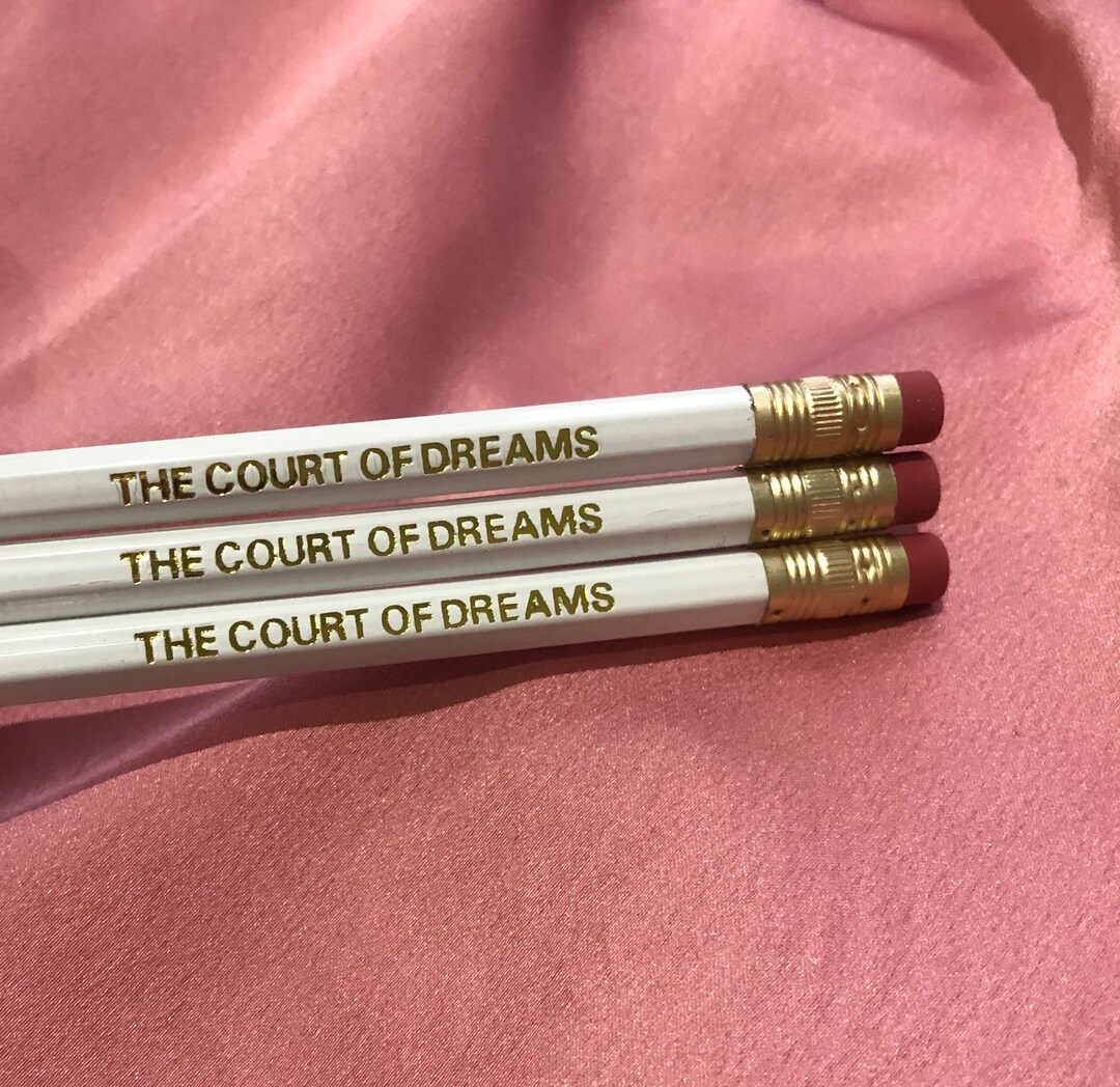 ACOTAR Foil Stamped Pencil Set the Court of Dreams Pencils Etsy