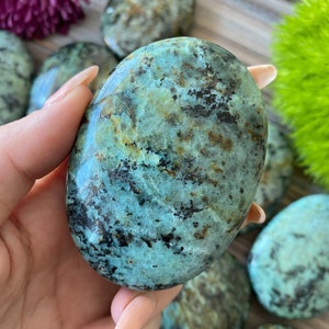 African Turquoise Palm Stone - Aligns all the chakras