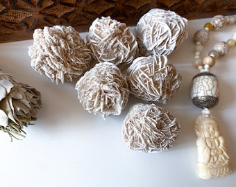 CLEANSING Desert Rose - Peace Stone - Positivity Crystal- Energy Protection - Mental Clarity - Purification - Inner Truth - Crown Chakra