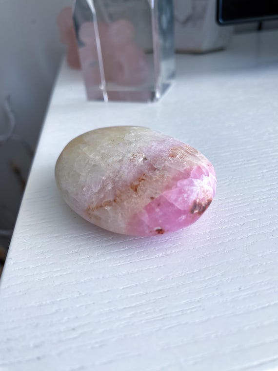 Small Pink Aragonite Palm Stone #2