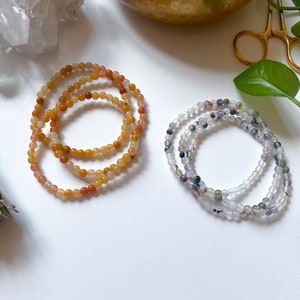 HEALING 4mm Stone Bracelets - Angelite - Green Aventurine - Rose Quartz - Yellow Jade - Lapis - Shungite - Tigers Eye - Super Seven
