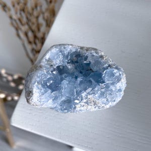 Unique Celestite Cluster Chunk Geode #4