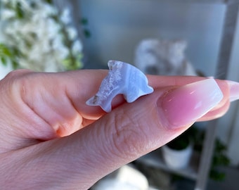 Mini Blue Lace Agate Dolphin