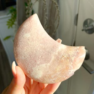 Chunky Sparkly Pink Amethyst Moon - Get Exact Item