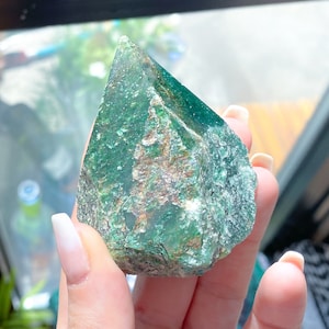 GELD ANZIEHEN: Grüner Aventurin Punkt oder Palme - Gesundheit - Leistung - Erfolg - Fülle - Schmerz entfernen - Herz Chakra