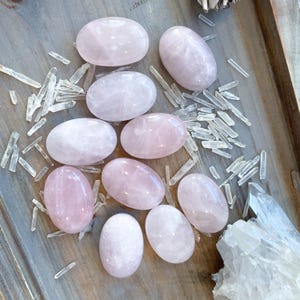 Rose Quartz Small Palm - get exact piece - Love Attractor - Self Love - Healing Crystal - Self Care - Chakra Stone - Small Palm Stone