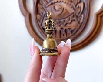Small 1.5" Nepali Altar Bell - Hand Bell - Metaphysical Tool - Altar Decor - Cleanse Energy - Spiritual Tool - Buddhist - Meditation Bell