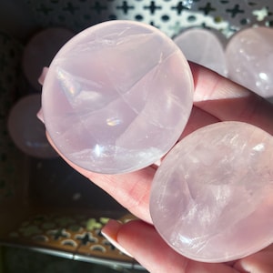 BEAUTIFUL Rose Quartz Palm Stone - Love Attractor - Self Love - Healing Crystal - Self Care - Chakra Stone - Small Palm Stone
