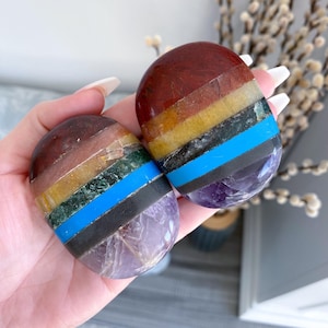 B Quality CHAKRA Palm Stone