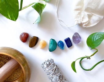 Kit di cristalli per l'equilibrio e la guarigione dei chakra - Kit di cristalli per principianti - Set di cristalli per i chakra - Opzioni per ordini all'ingrosso **LIMITE DI UN PEZZO a persona**