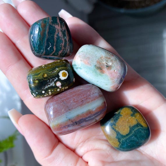 オーシャンジャスパー　アイジャスバー　タンブル オーシャンジャスパータンブル - タイプを選択してください - Etsy 日本