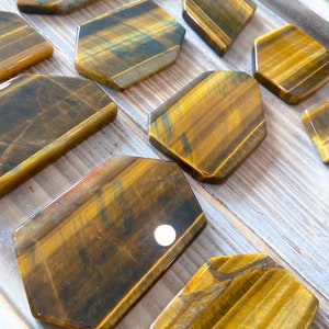 LUCKY Tigers Eye Slabs - Protection - Clarity - Empowerment - Integrity - Willpower - Practicality - Grounding - Courage - Strength