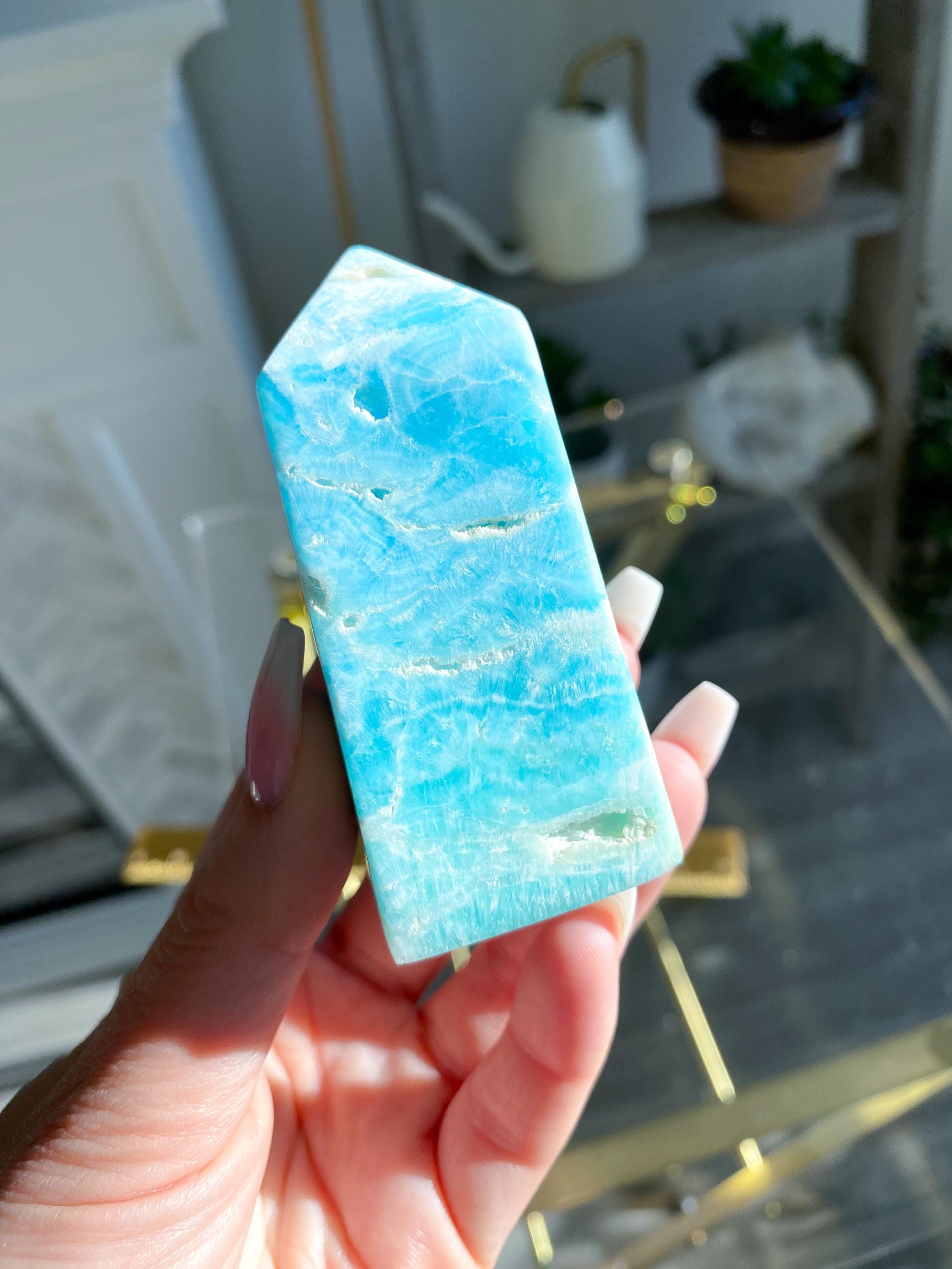 ブルーアラゴナイトタワー - Etsy 日本