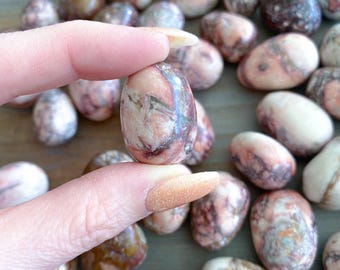 Piedras rodadas de jaspe rosa porcelana KUNDALINI QUEEN - Piedra calmante - Reduce el estrés - DESPIERTA - Manifestación - Meditación