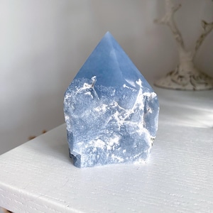 Angelite Crystal Top Polish Point #8 - Get Exact Item