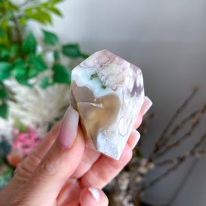 Green Flower Agate Freeform #1