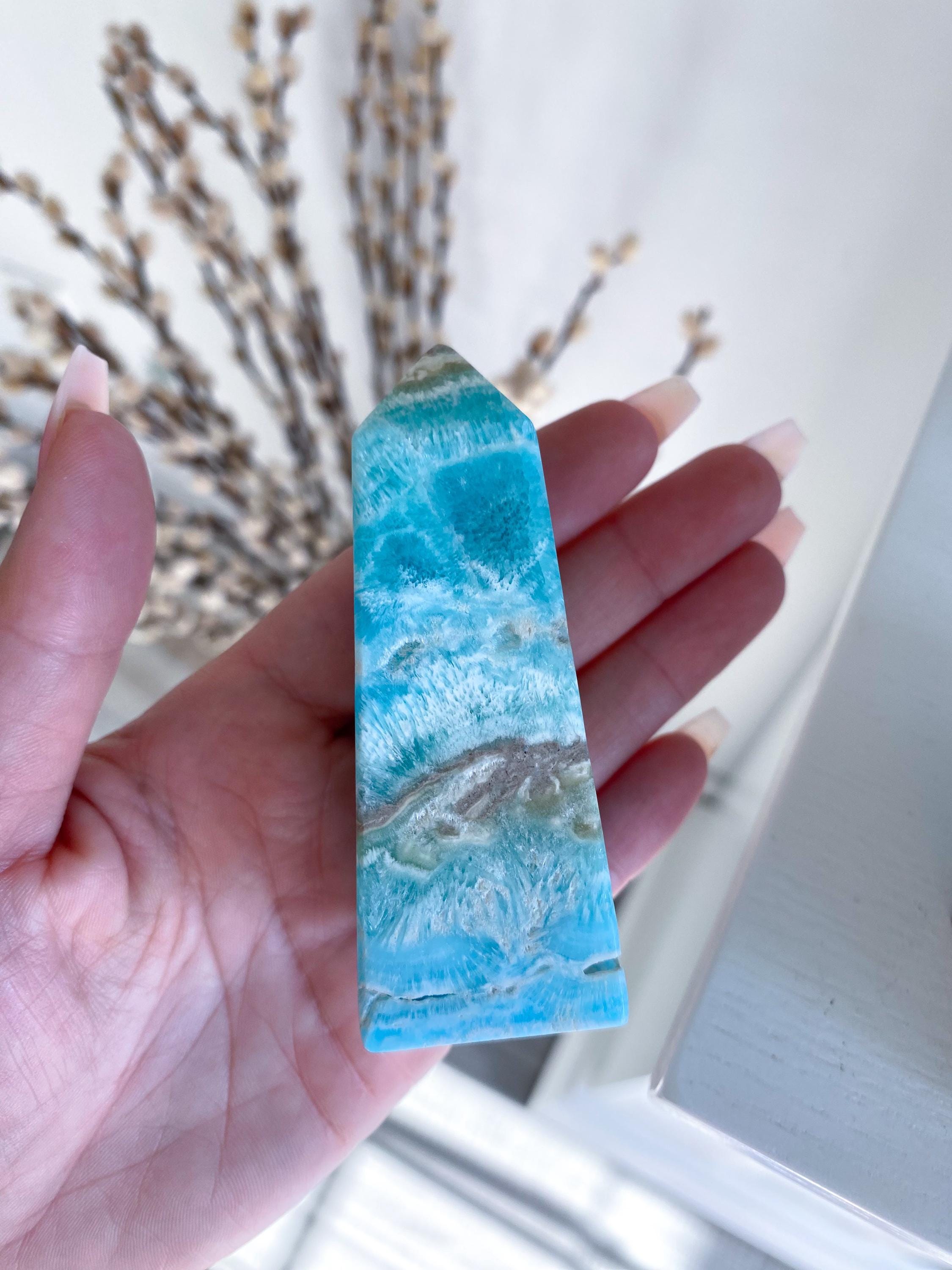 ブルーアラゴナイトタワー - Etsy 日本