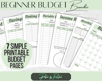 Monthly Finance Planner Bundle, Printable Budget Planner, Budget Binder Printable, Budget Tracker