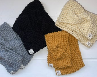Mama & Me Headbands, Mum and me Hand Knitted Ear Warmer, Crochet Headband, Knit Headband, Adult Earwarmers, Child Earwarmers,