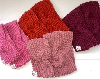 Mama & Me Headbands, Mum and me Hand Knitted Ear Warmer, Crochet Headband, Knit Headband, Adult Earwarmers, Child Earwarmers,