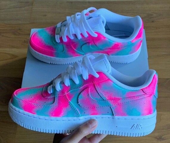 Custom Cotton Candy Air Force 1s Custom Shoes for Men and | Etsy