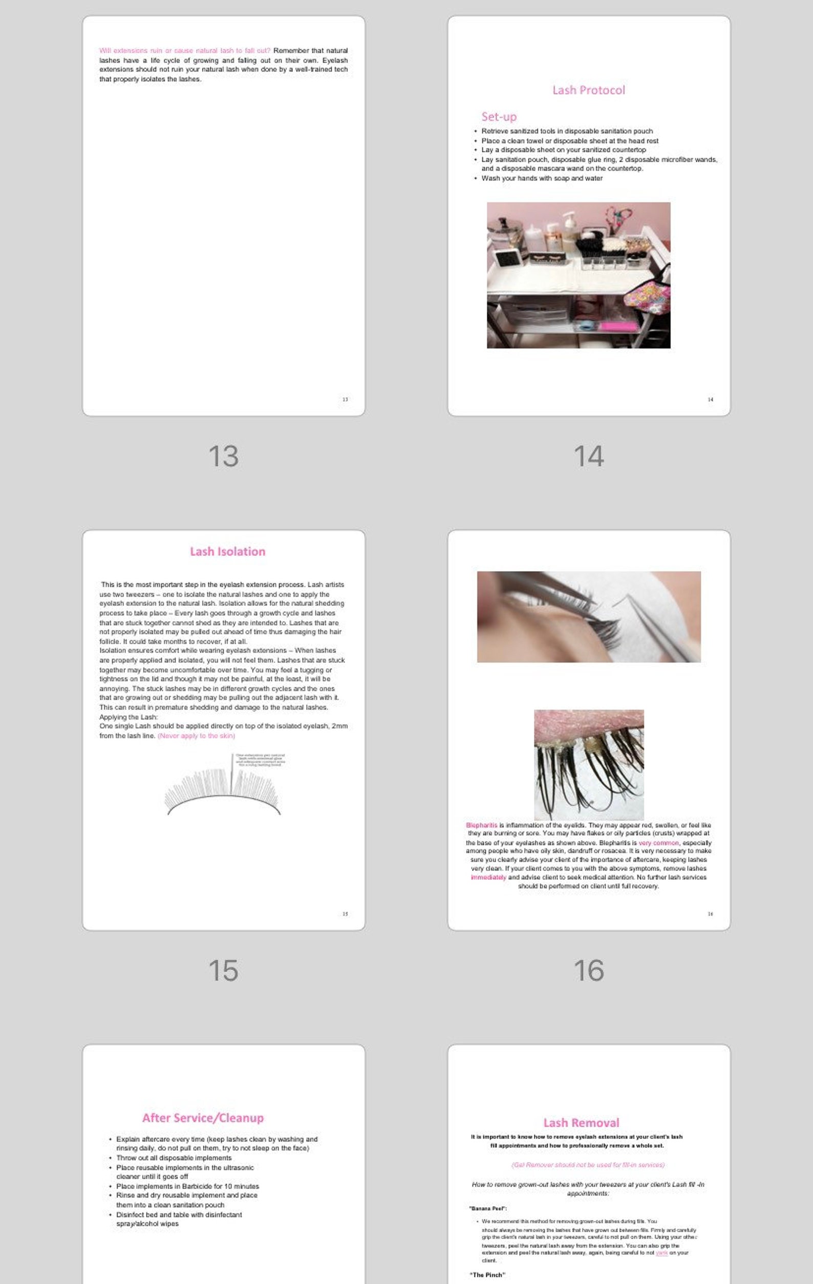 Eyelash Extensions Training Manual Instant PDF Download | Etsy