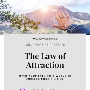 Printable Law of Attraction E-book including a 30 Day Manifestation Plan.