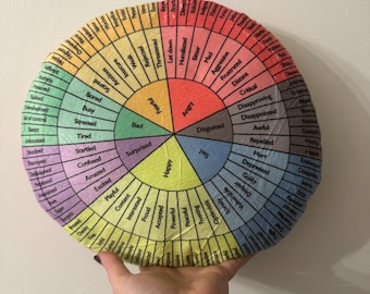 Emotions Wheel Cushion Pillow Therapy Tool Aid