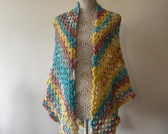Crochet Shawl Multi-Coloured