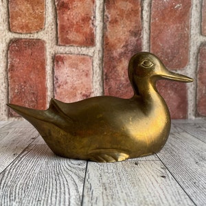 Vintage Hadley International Brass Duck