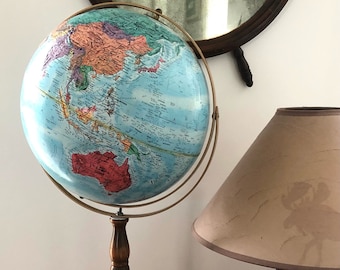 Vintage Replogle World Nation Series Floor Globe (12 inch diameter)