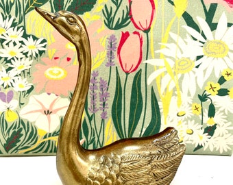 Vintage Brass Swan