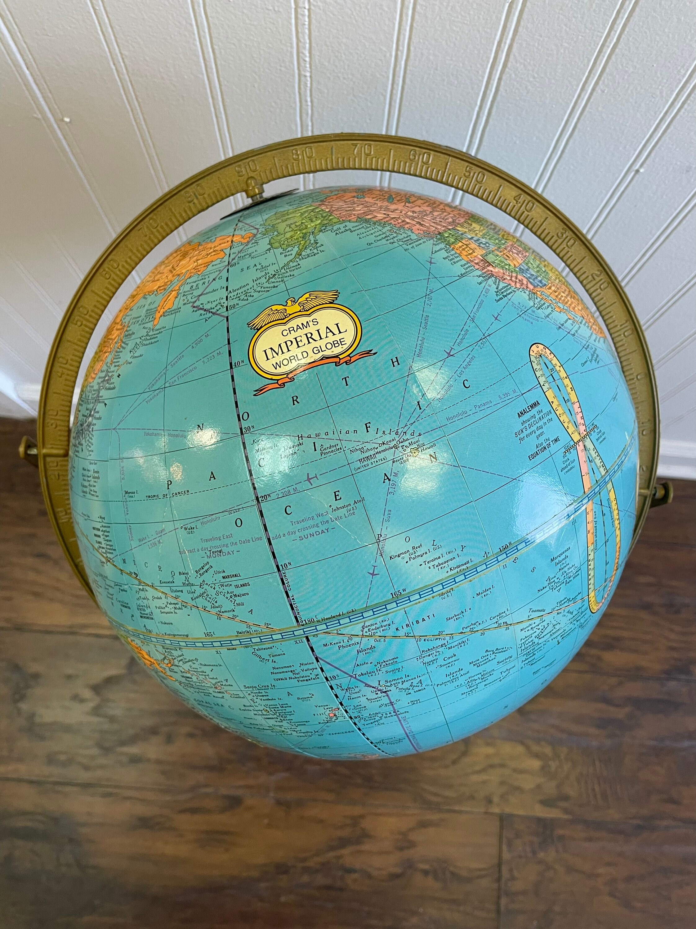 Vintage Cram's Imperial World Floor Globe - Etsy