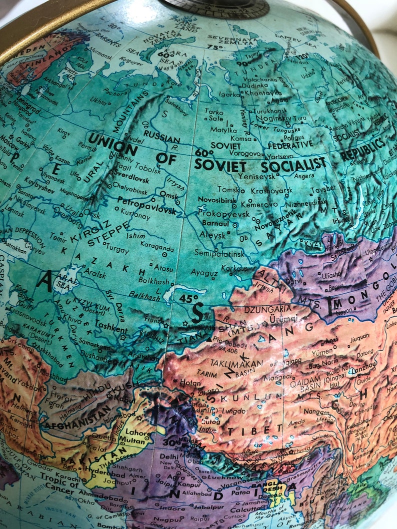 Vintage Replogle World Nation Series Floor Globe (12 Inch Diameter) - Etsy