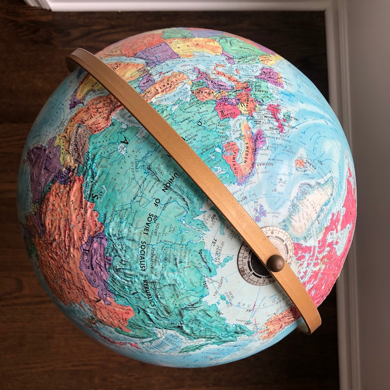 Vintage Replogle World Nation Series Floor Globe (12 Inch Diameter) - Etsy