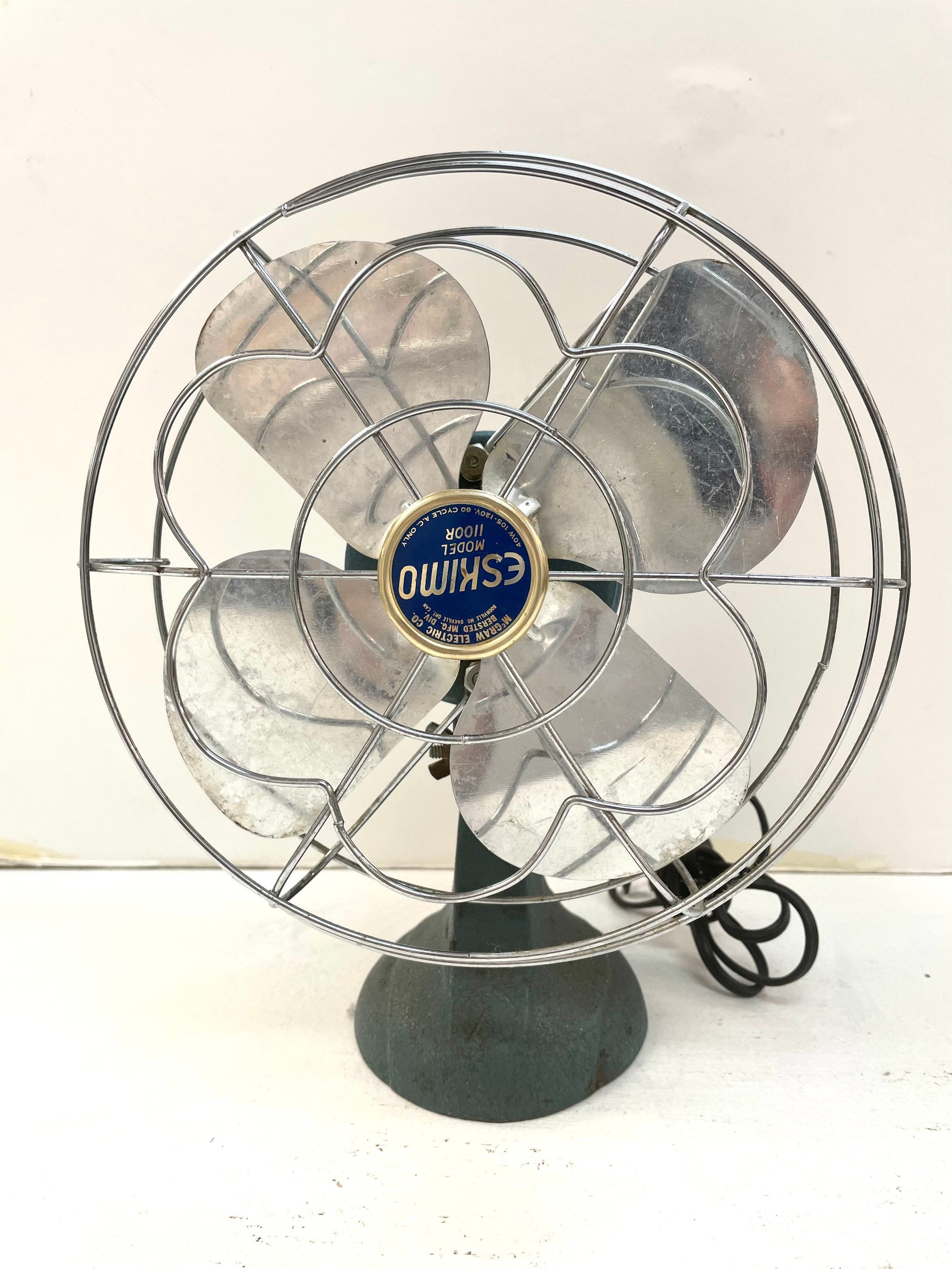 ビンテージ Eskimo 扇風機 アメリカ 1940s ESKIMO 巨大 ビンテージ 扇風機 Φ44.5cm アンティーク